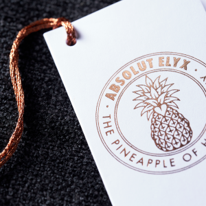 Absolut Elyx Foiled Tags