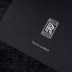 Rolls Royce Invite - SIlver Foiling