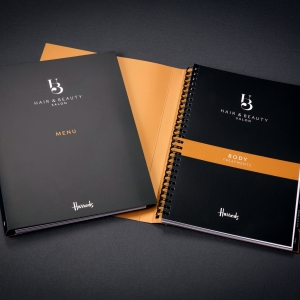 Harrods Hair and Beauty Menu - Litho Printed